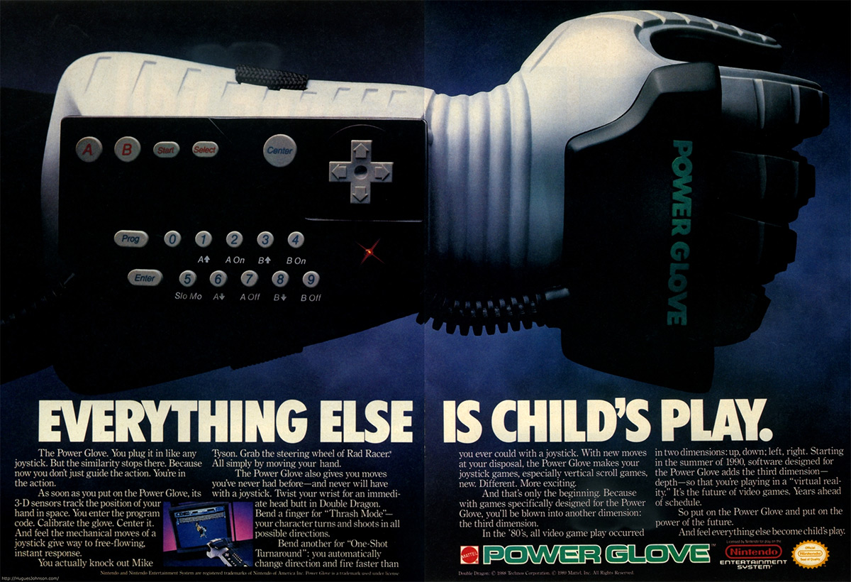Anzeige für den Nintendo Power Glove